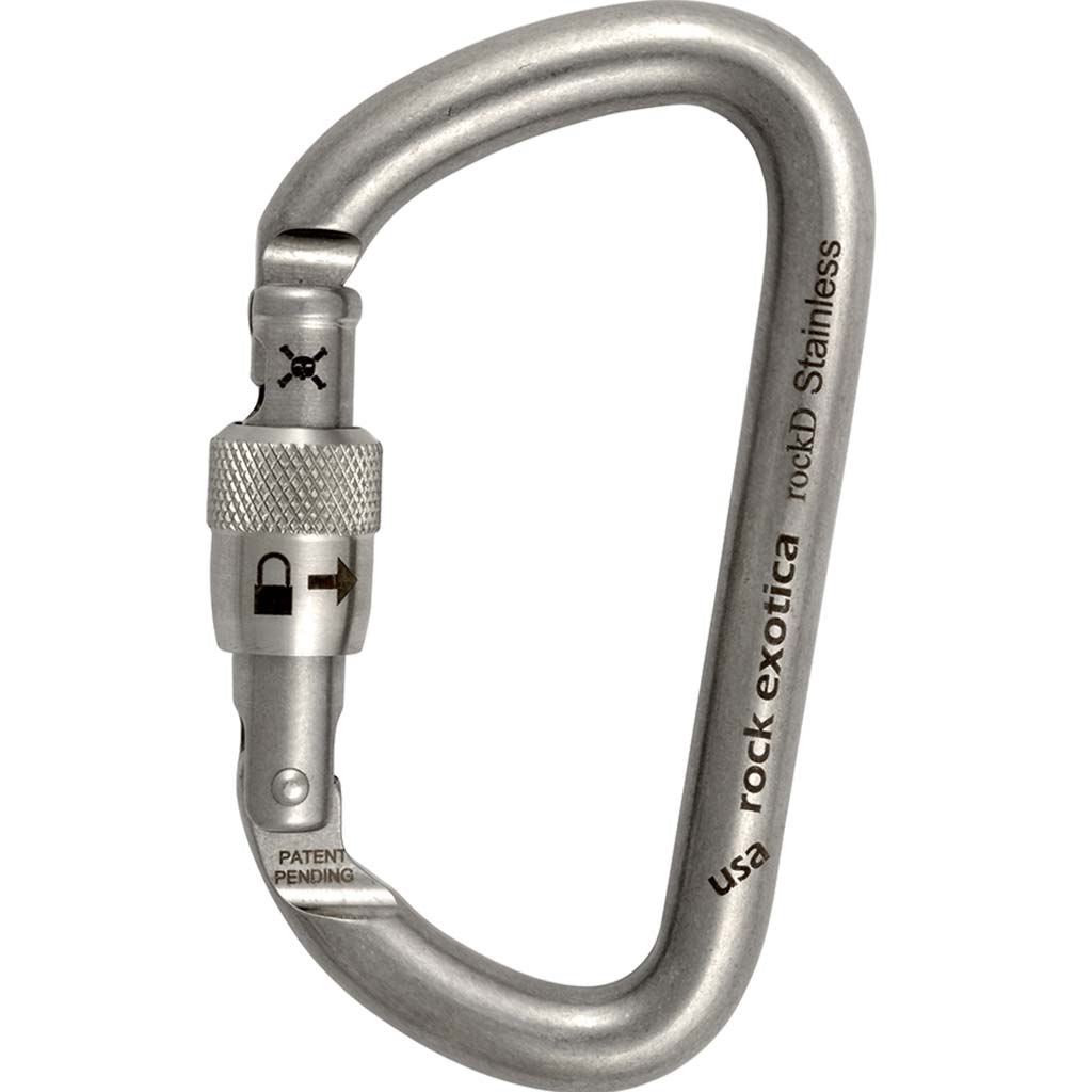 rockD Stainless Steel Screw-Lock Carabiner